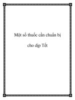 Một số thuốc cần chuẩn bị cho dịp Tết ppt