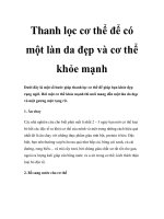 Thanh lọc cơ thể để có một làn da đẹp và cơ thể khỏe mạnh ppt