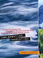 Implementing Innovation: Fostering Enduring Change in Environmental and Natural Resource Governance ppt