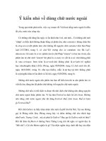 Ý kiến nhỏ về dùng chữ nước ngoài doc