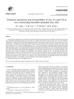 Chemical speciation and extractability of zn, cu and cd in two contrasting biosolids amended clay soils