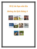 10 lý do bạn nên lên đường du lịch tháng 4 docx