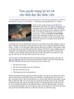 Trao quyền mang lại lợi ích cho lãnh đạo lẫn nhân viên potx