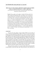 HIỆU QUẢ CỦA VIỆC SỬ DỤNG CHẾ PHẨM VI KHUẨN NỐT SẦN NHIỄM CHO LẠC (ARACHIS HYPOGAEA L.) Ở THỪA THIÊN HUẾ doc