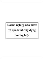 Doanh nghiệp nhà nước và quá trình xây dựng thương hiệu pptx