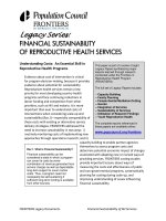 Legacy Series: FINANCIAL SUSTAINABILITY OF REPRODUCTIVE HEALTH SERVICES pptx