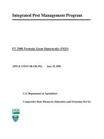 Integrated Pest Management Program: FY 2008 Formula Grant Opportunity (FGO) pot
