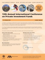 13th Annual International Conference on private Investment Funds docx