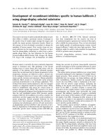 Báo cáo khóa học: Development of recombinant inhibitors speciﬁc to human kallikrein 2 using phage-display selected substrates docx
