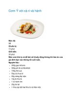 Cơm Ý với cà ri và hành doc