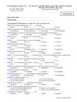 Đề thi - Đáp án môn Tiếng Pháp - Tốt nghiệp THPT Hệ 3 năm ( 2013 ) Mã đề 685 pot