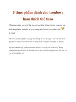 5 thực phẩm dành cho teenboys ham thích thể thao pot