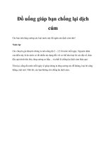 Đồ uống giúp bạn chống lại dịch cúm potx