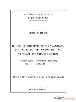 Luận văn: HẠN CHẾ RỦI RO TÍN DỤNG TẠI NGÂN HÀNG THƯƠNG MẠI CỔ PHẦN CÔNG THƯƠNG VIỆT NAM - CHI NHÁNH KON TUM doc