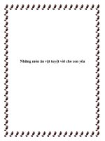 Những món ăn vặt tuyệt vời cho con yêu pptx