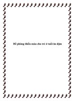 Đề phòng thiếu máu cho trẻ ở tuổi ăn dặm doc