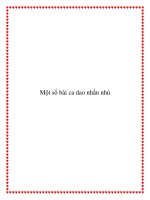 Một số bài ca dao nhắn nhủ docx