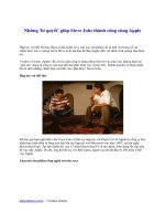 những bí quyết giúp steve jobs thành công cùng apple