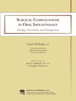 Surgical Complications in Oral Implantology: Etiology, Prevention, and Management doc