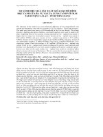 SO SÁNH HIỆU QUẢ SẢN XUẤT GIỮA HAI MÔ HÌNH ĐỘC CANH LÚA BA VỤ VÀ LÚA LUÂN CANH VỚI MÀU TẠI HUYỆN CAI LẬY - TỈNH TIỀN GIANG potx