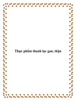 Thực phẩm thanh lọc gan, thận pot