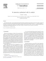 Si nanowires synthesized with cu catalyst
