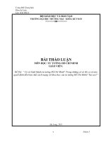 MÔN HỌC: TƯ TƯỞNG HỒ CHÍ MINH ppt