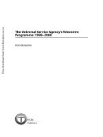 The Universal Service Agency’s Telecentre Programme: 1998–2000 docx