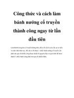 Công thức và cách làm bánh nướng cổ truyền thành công ngay từ lần đầu tiên pptx