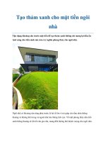 Tạo thảm xanh cho mặt tiền ngôi nhà pdf