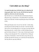 Cách nhiệt sao cho đúng? potx