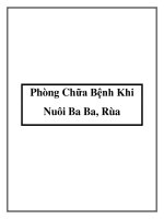 Phòng Chữa Bệnh Khi Nuôi Ba Ba, Rùa potx