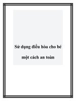 Sử dụng điều hòa cho bé một cách an toàn doc