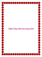 Nghệ trắng chữa đau bụng kinh. potx