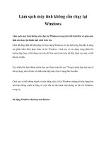 Làm sạch máy tính không cần chạy lại Windows pot