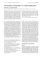 Báo cáo Y học: Characterization of selenoprotein P as a selenium supply protein docx