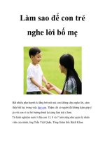 Làm sao để con trẻ nghe lời bố mẹ pptx