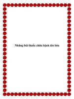 Những bài thuốc chữa bệnh táo bón pptx