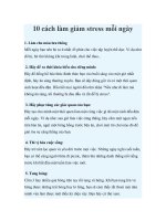 10 cách làm giảm stress mỗi ngày docx