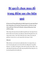 Bí quyết chọn mua đồ trang điểm sao cho hiệu quả doc