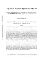 Topics in modern quantum optics   b  skagerstam