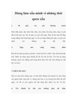 Đừng làm xấu mình vì những thói quen xấu pdf