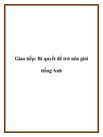 Giao tiếp: Bí quyết để trở nên giỏi tiếng Anh pdf