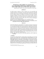 ĐÁNH GIÁ VÀ HUY ĐỘNG CÁC NGUỒN LỰC CỦA CỘNG ĐỒNG TRONG QUÁ TRÌNH XÂY DỰNG NÔNG THÔN MỚI TẠI XÃ VĨNH VIỄN, HẬU GIANG pptx