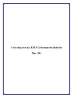 Tính năng bảo mật ESET Cybersecurity dành cho Mac (P1) docx