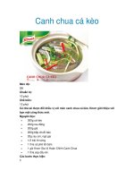 Canh chua cá kèo pot