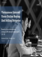 Vietnamese internet users online buying and selling behaviour pptx