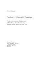 stochastic differential equations 5th ed. - b. oksendal