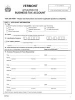 VERMONT APPLICATION FOR BUSINESS TAX ACCOUNT potx
