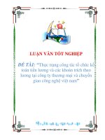 luận văn: thực trang tổ chức kế toán tiền lương và các khoản trích theo lương tại công ty thương mại và chuyển giao công nghệ việt nam ppt